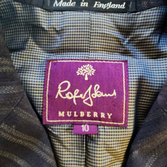 Vintage Mulberry Wool Blazer UK10 – Ralph Lauren Era, Made in England - Picture 3 of 13